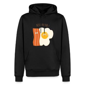 beste freunde - Männer Premium Bio Hoodie - Schwarz - Vorne - Nico (187cm)