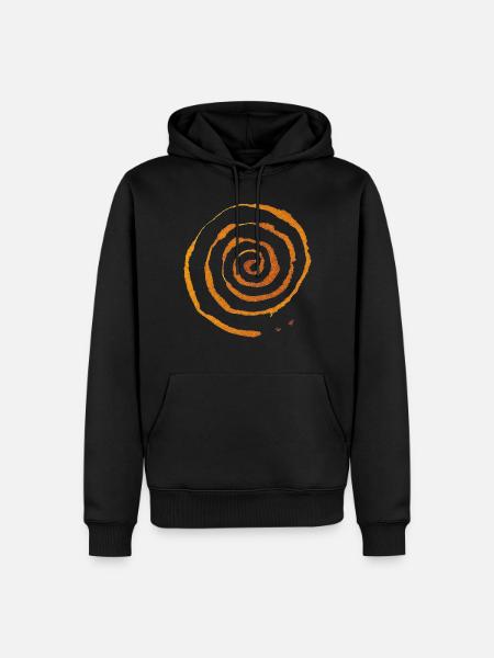 Spirale - Sweat à capuche Premium bio Homme - noir