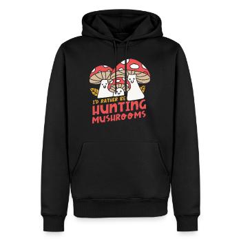Jagd auf Pilze Natur Gemüse Shiitake - Männer Premium Bio Hoodie - Schwarz - Vorne - Nico (187cm)