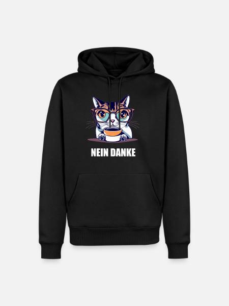 Nein Danke - Männer Premium Bio Hoodie - Schwarz