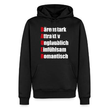 Bauerndemo Bauer Landwirte Bauern Protest Sprüche - Männer Premium Bio Hoodie - Schwarz - Vorne - Nico (187cm)