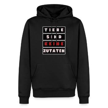 Tiere Sind Keine Zutaten Grunge - Männer Premium Bio Hoodie - Schwarz - Vorne - Nico (187cm)