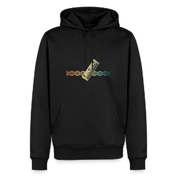 Clavier Piano Synthétiseur ADN Résonance Génétique - Sweat à capuche Premium bio Homme - noir - Devant - Nico (187cm)