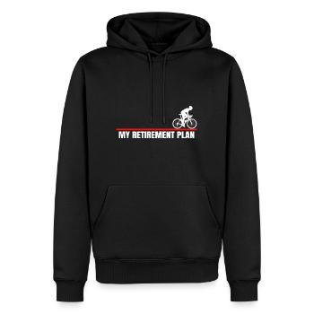 Radfahrer Mein Ruhestandsplan Radfahrer Fahrrad - Männer Premium Bio Hoodie - Schwarz - Vorne - Nico (187cm)