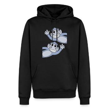 Affe Affen - Männer Premium Bio Hoodie - Schwarz - Vorne - Nico (187cm)