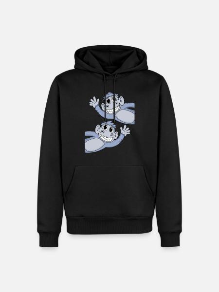 Monkey Monkeys - Men’s Premium Organic Hoodie - black