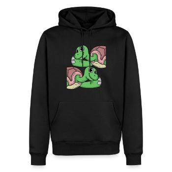 Schildkröte Schildkröten - Männer Premium Bio Hoodie - Schwarz - Vorne - Nico (187cm)