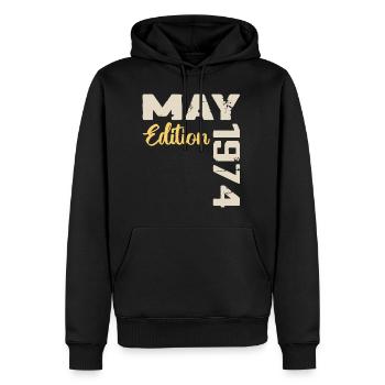 May 1974 Birthday May 1974 Gift May 1974 May - Men’s Premium Organic Hoodie - black - Front - Nico (187cm)