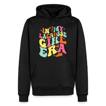 In My Lacrosse Girl Era Retro Spieltag Groovy - Männer Premium Bio Hoodie - Schwarz - Vorne - Nico (187cm)