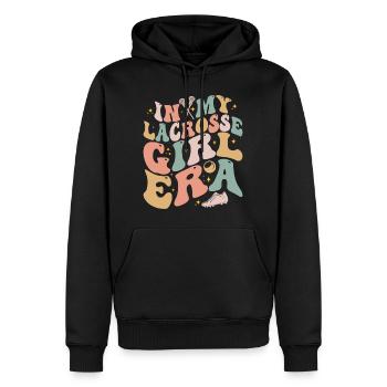 In My Lacrosse Girl Era Retro Spieltag Groovy - Männer Premium Bio Hoodie - Schwarz - Vorne - Nico (187cm)