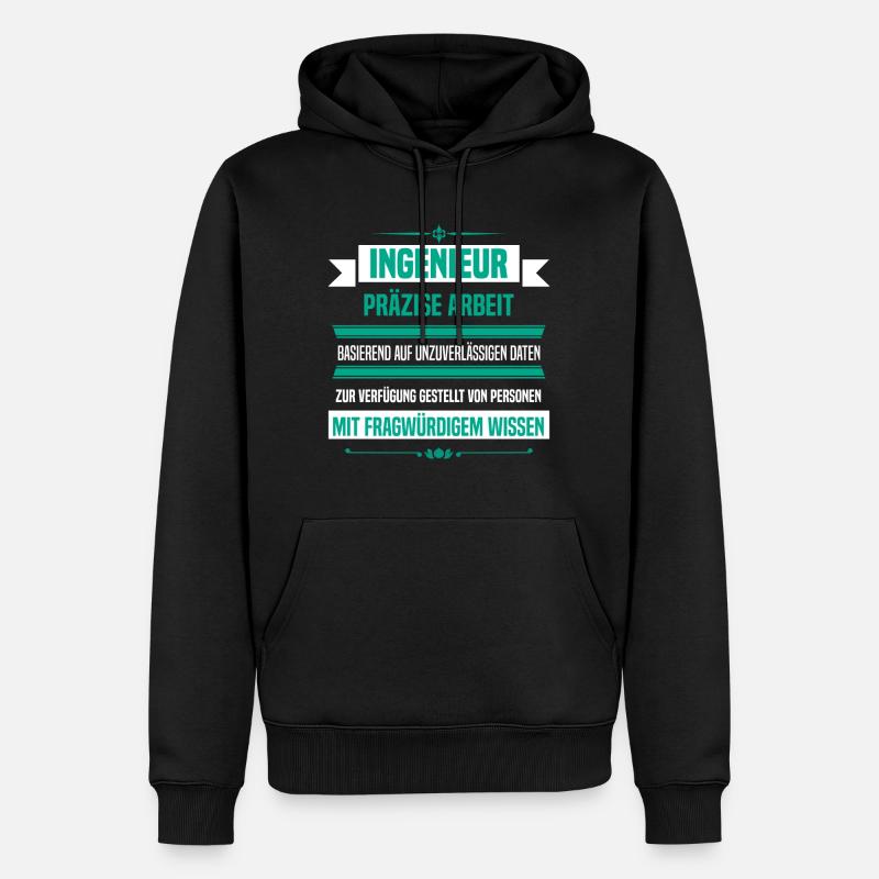 Ingenieur - Männer Premium Bio Hoodie - Schwarz