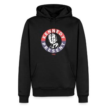 John F Kennedy For President - Men’s Premium Organic Hoodie - black - Front - Nico (187cm)