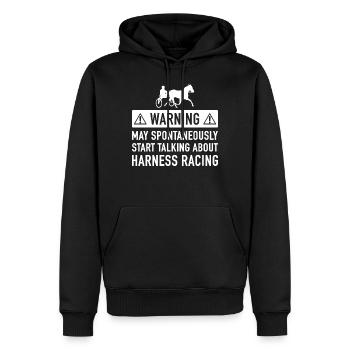 Idée Cadeau drôle Trotting - Sweat à capuche Premium bio Homme - noir - Devant - Nico (187cm)