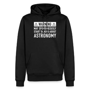 Idée Cadeau drôle d'astronomie - Sweat à capuche Premium bio Homme - noir - Devant - Nico (187cm)