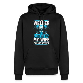I'm a Welder - Welder - EN - Männer Premium Bio Hoodie - Schwarz - Vorne - Nico (187cm)