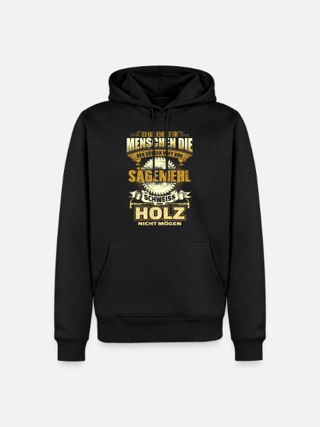 Carpenter - wood, sawdust, welding - Men’s Premium Organic Hoodie - black