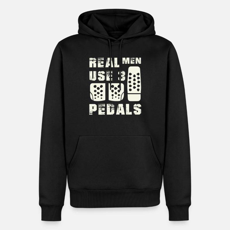 Real Men Pedals Shirts - Männer Premium Bio Hoodie - Schwarz