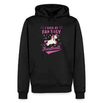 I suck at Fantasy Football - Sweat à capuche Premium bio Homme - noir - Devant - Nico (187cm)