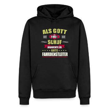 FAHRDIENSTLEITER-GESCHENK - Männer Premium Bio Hoodie - Schwarz - Vorne - Nico (187cm)