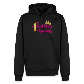 Birthday Princess 1st birthday girl gift - Men’s Premium Organic Hoodie - black - Front - Nico (187cm)