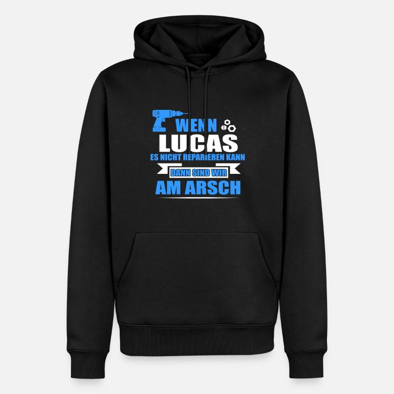LUCAS -Geschenk - Männer Premium Bio Hoodie - Schwarz