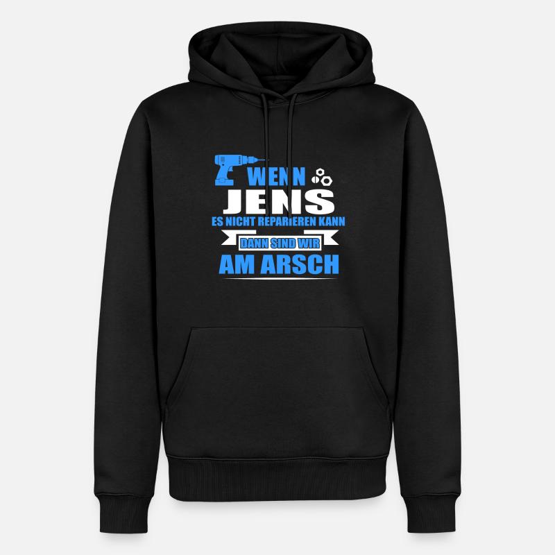 JENS-Geschenk - Männer Premium Bio Hoodie - Schwarz