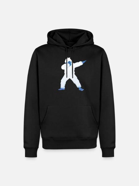 Dabbing Yeti Dab Dance - Männer Premium Bio Hoodie - Schwarz