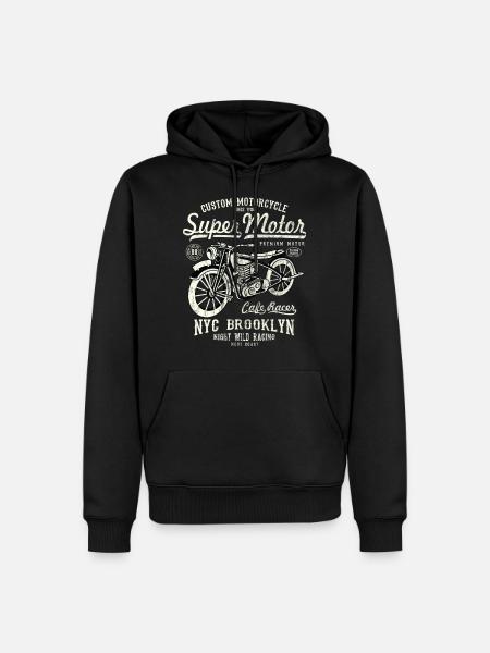 SUPER MOTOR Motorfietsen Motorfietsen Biker Gift - Mannen Premium Bio hoodie - zwart