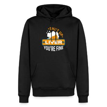 Shut up Liver - Bier Shirt - Geschenk - Männer Premium Bio Hoodie - Schwarz - Vorne - Nico (187cm)