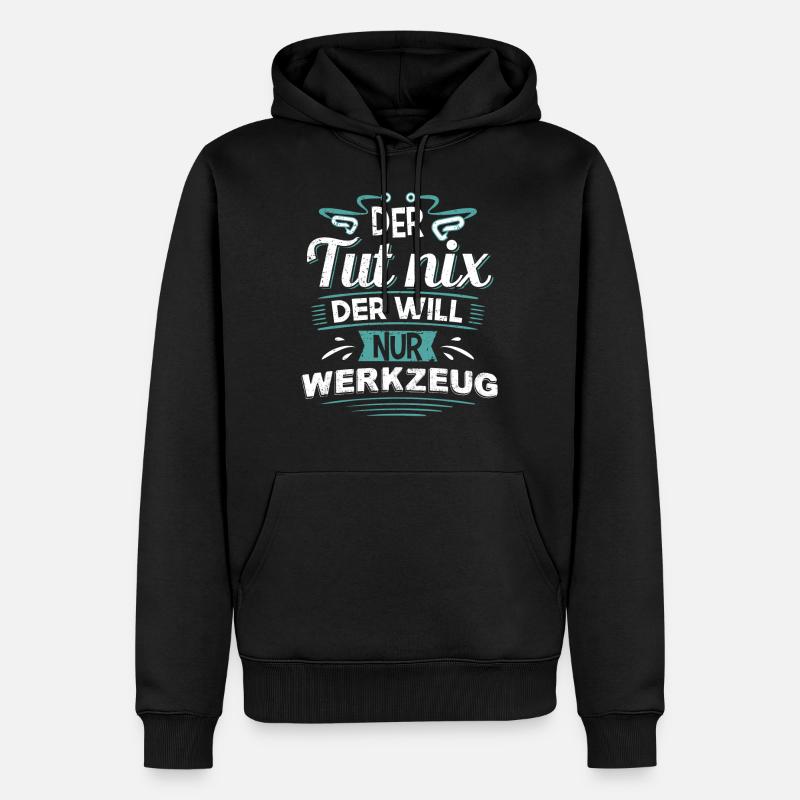 Werkzeug Handwerker Baumarkt Heimwerker - Männer Premium Bio Hoodie - Schwarz
