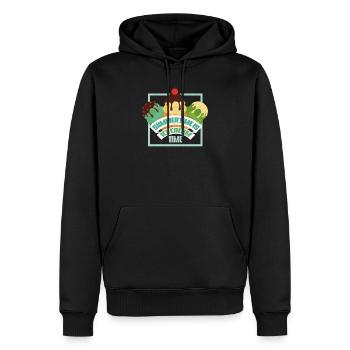 Party Geschenk Eiscreme Urlaub Sonne Strand Spruch - Männer Premium Bio Hoodie - Schwarz - Vorne - Nico (187cm)