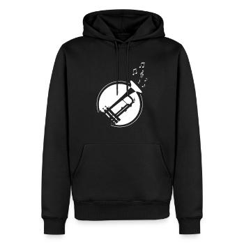 Ich liebe meine Trompete Geschenk Trompeter - Männer Premium Bio Hoodie - Schwarz - Vorne - Nico (187cm)