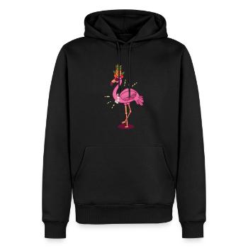 Flamingo Pineapple Comic Girly Sunglasses Gift - Men’s Premium Organic Hoodie - black - Front - Nico (187cm)