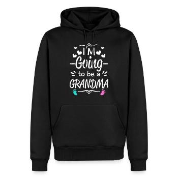 I'm going to be Grandma - baby birth announcement - Männer Premium Bio Hoodie - Schwarz - Vorne - Nico (187cm)