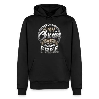 My Chain Sets Me Free - Fahrrad Radsport Kette - Männer Premium Bio Hoodie - Schwarz - Vorne - Nico (187cm)