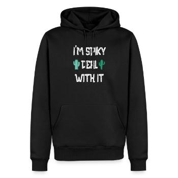 Cactus Cactus Cactus Prickly Houseplant Gift - Men’s Premium Organic Hoodie - black - Front - Nico (187cm)