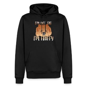 I am not Fat I am Fluffy Chow Chow Fun Haustier - Männer Premium Bio Hoodie - Schwarz - Vorne - Nico (187cm)