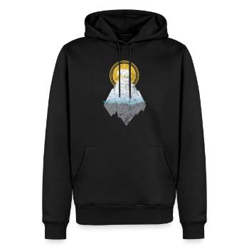 Eisbär - Männer Premium Bio Hoodie - Schwarz - Vorne - Nico (187cm)