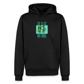 Découpez la classe non cadeau grenouille de protection des animaux - Sweat à capuche Premium bio Homme - noir - Devant - Nico (187cm)