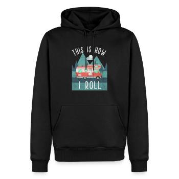 This is how I roll Camping Urlaub Camp Zelt Reise - Männer Premium Bio Hoodie - Schwarz - Vorne - Nico (187cm)