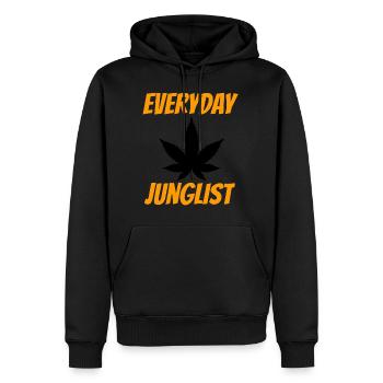 Junglist Chemise - Sweat à capuche Premium bio Homme - noir - Devant - Nico (187cm)