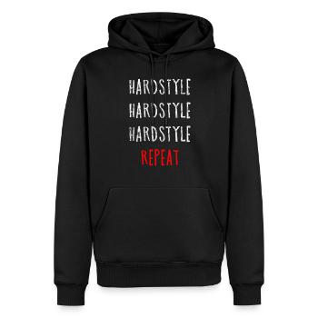 Hardstyle - Sweat à capuche Premium bio Homme - noir - Devant - Nico (187cm)