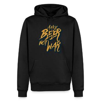 Bonne bière - Sweat à capuche Premium bio Homme - noir - Devant - Nico (187cm)