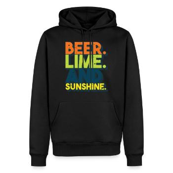 Bonne bière - Sweat à capuche Premium bio Homme - noir - Devant - Nico (187cm)