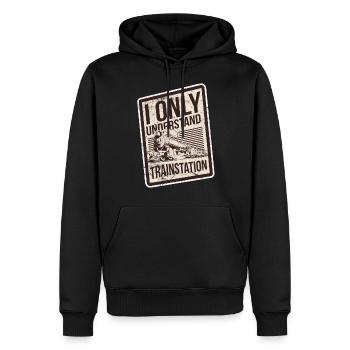 Lustiger Denglisch Spruch Denglisch Sprüche - Männer Premium Bio Hoodie - Schwarz - Vorne - Nico (187cm)