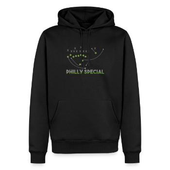 Philly Special American Football - Sweat à capuche Premium bio Homme - noir - Devant - Nico (187cm)