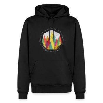 Forest - Geometric Modern Abstract Art Gift - Men’s Premium Organic Hoodie - black - Front - Nico (187cm)
