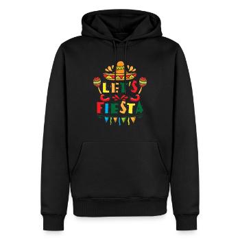 Let's Fiesta - sombrero mexican spanish holiday - Männer Premium Bio Hoodie - Schwarz - Vorne - Nico (187cm)