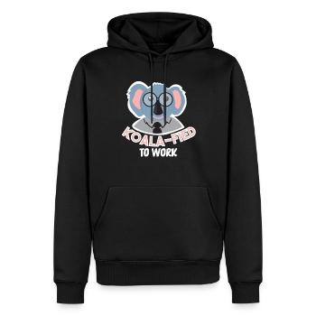 Koalafied au travail Australie Marsupial Fun de Koala - Sweat à capuche Premium bio Homme - noir - Devant - Nico (187cm)