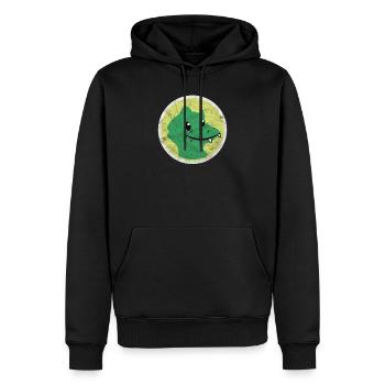 Crocodile cadeau enfant fils fille cartoon zoo animal - Sweat à capuche Premium bio Homme - noir - Devant - Nico (187cm)